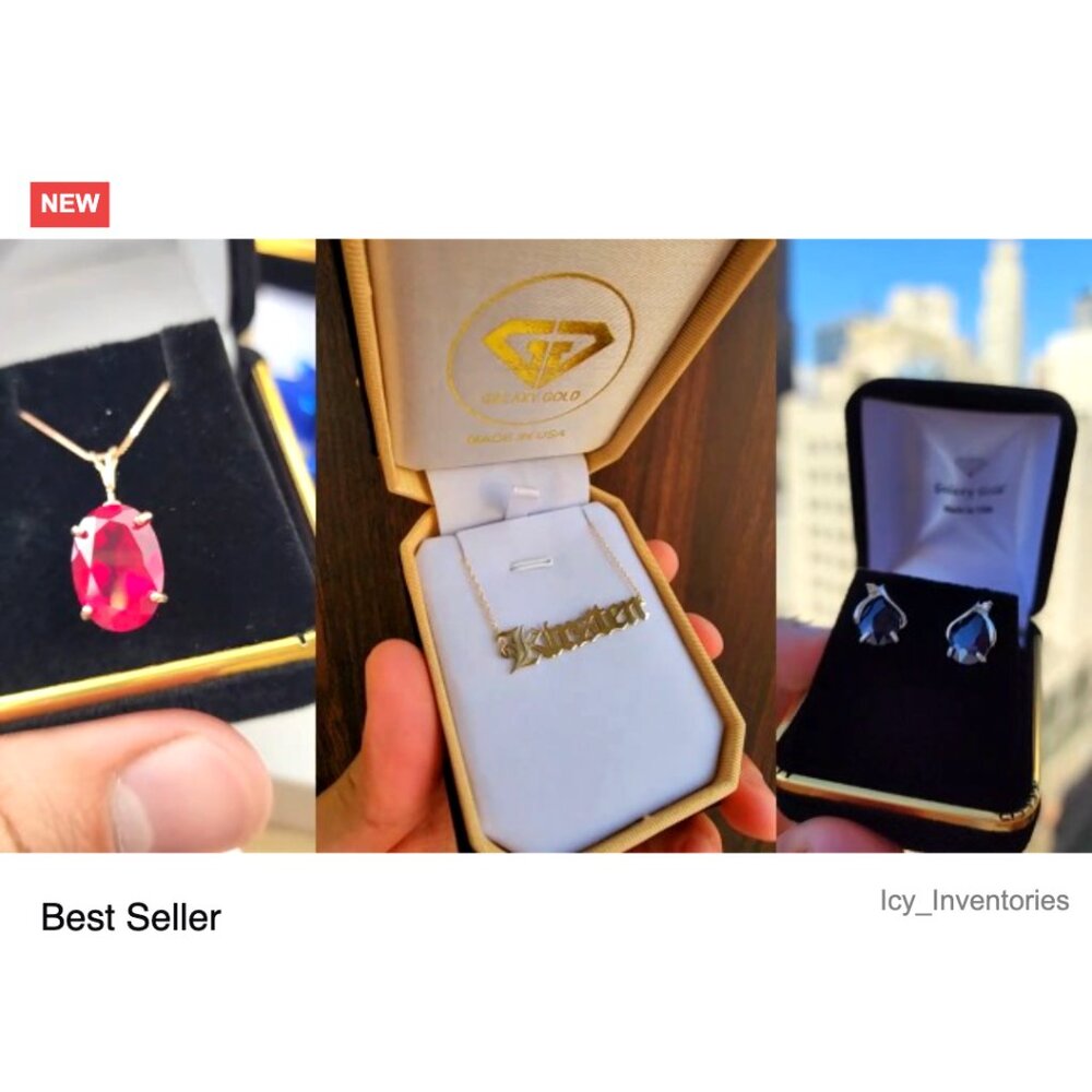 14k Solid Gold Ruby Pendant Necklace Elegant Mini… - image 6